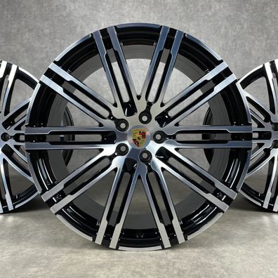 Porsche Macan Felgen 21" Original Turbo III Rad S GTS Schwarz hochglanz 19% MwSt