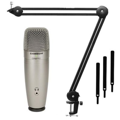 Samson USB Kondensator-Mikrofon C01U Pro mit Gelenkarm