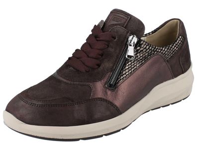 Waldläufer M Tonia Damen Schnürschuhe braun Lederkombination