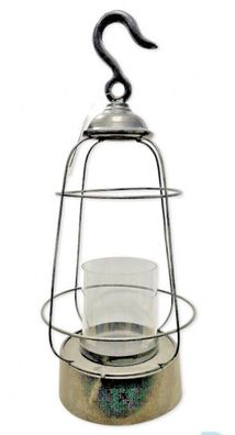 Windlicht Metall Laterne Kerzenhalter mit Glaszylinder Hangewindlicht