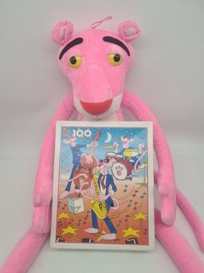 MB Puzzle Der Rosarote Panther 100 Teile + Plüschfigur 90cm / 90er