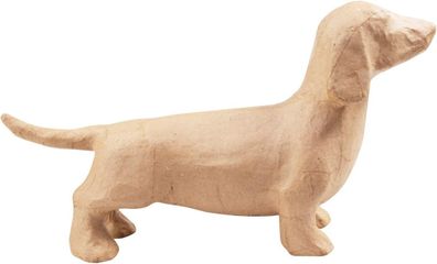 Décopatch Figur Pappmaché Dackel S 27,5x7x15,5