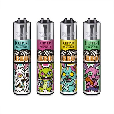 Clipper Reibradfeuerzeuge Z-Bunny - 4 Stück