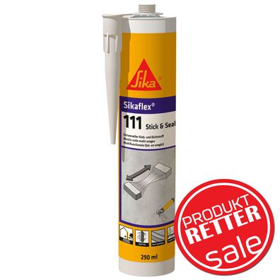 AKTION - Sikaflex 111 Stick&Seal 290ml Kleb- und Dichtstoff Weiß MHD: 09/2025