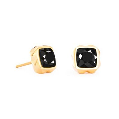Ohrstecker - Edelstahl Gold - Onyx