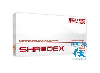 Scitec Nutrition Shredex 108 Kaps. + BCCA 70g Beutel + Pillenbox (0,75€/ Anwendung)