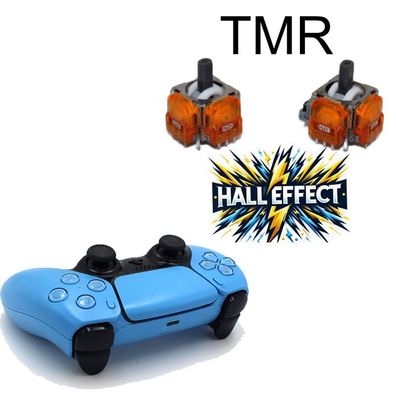 DualSense Wireless-Controller Starlight-Blue Sony + TMR Hall Effekt orange Analog