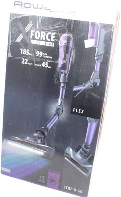 Rowenta, X-Force Flex 8.60, Violett, 0.55 liters, 82 Dezibel gebraucht - Kurz