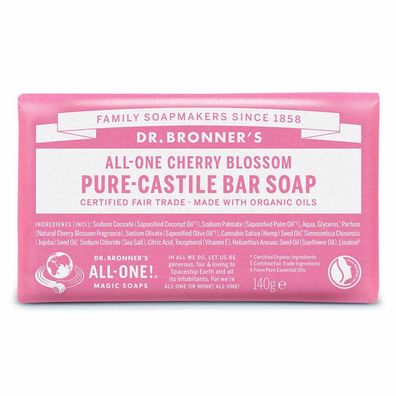Dr Bronner'S Jábon En Pastilla Flor De Cerezo 140 G