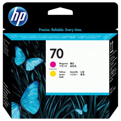 HP 70, Magenta+Gelb, Druckkopf