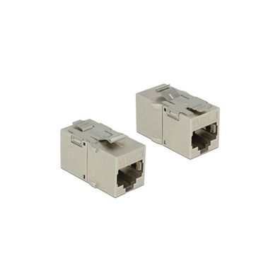 DELOCK Keystone Modul RJ45 -> RJ45 Cat6A Metall Bu/Bu