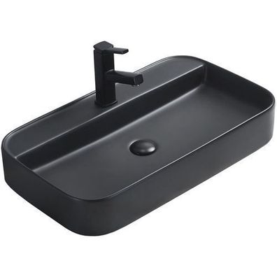 Mexen Sofia Waschbecken 70x40cm Schwarz Matt Keramik ohne Überlaufloch
