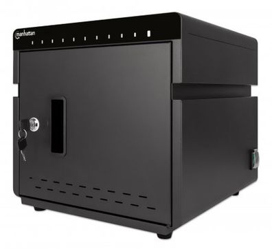 Manhattan Charging Cabinet/Cart via USB-C x10 Devices Desktop, Power Delivery 18W per