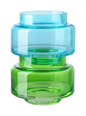 Fink NICE ONE 2er Set, Teelichthalter, Glas, grün, türkis, L. 9.5 cm, B. 9.5 cm,