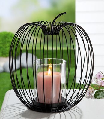 Gilde Metall Windlicht Apfel " Filo " VE 4 69072