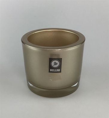 Bellini Teelicht Marit rund 9cm metallic taupe