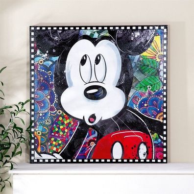 Gilde Bild, quadratisch, "Mickey", Holz, Leinwand, mehrfarbig, VE 1, L. 3,8 cm,
