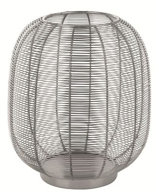 Fink SONOMA, Windlicht, Windlicht ohne Glas, Eisen, glatt, silberfarben, L. 28