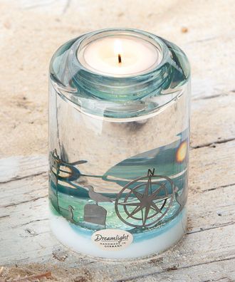 Gilde Dreamlight, Teelichtleuchter, Candela Classic, "Maritimo Sea", Ankermotiv,