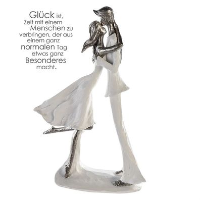Casablanca Skulptur Hold me weiss/silb., oly Höhe: 32 cm Breite: 20 cm Tiefe: