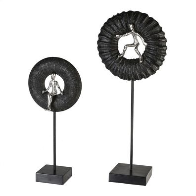 Casablanca Skulptur Holding Mangoholz/Alu. H.60cm Höhe: 60 cm Breite: 24 cm