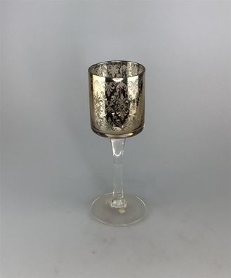 Formano Kerzenhalter Glas gold 18x6cm