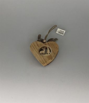 Gilde Hänger Herz Holz D:9,5cm