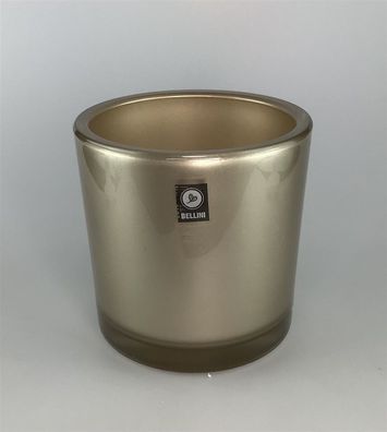 Bellini Windlicht/Übertopf Marit rund 12cm metallic taupe