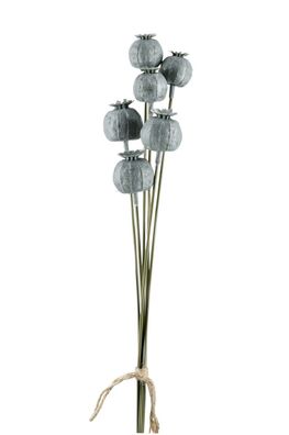 Fink Mohnkapsel, Kunstblume, Kunstfasern, grau, H. 67 cm Höhe: 67.00 cm 181053