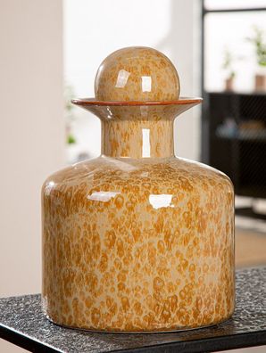 Gilde Deckelvase, "Mora", Keramik, braun, VE 1, H. 28.5 cm, D. 20.5 cm 60091