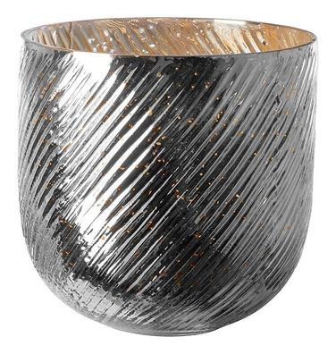 Fink VICKY, Windlicht, Glas, antik silber, L. 25 cm, B. 25 cm, H. 25 cm, D. 25 cm