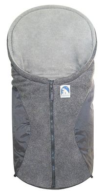 Heitmann Felle Fußsack, erie "Eisbärchen" Farbe: Hellgrau/Dunkelgrau/Grau 7963HG