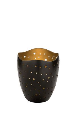Fink ELIAS, Windlicht, Aluminium, gehämmert, grau, L. 13 cm, B. 13 cm, H. 15 cm,