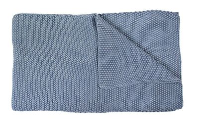 Kaheku Wolldecke Husum blau 125 cm x 150 cm, 
100% Baumwolle
 1110003903
