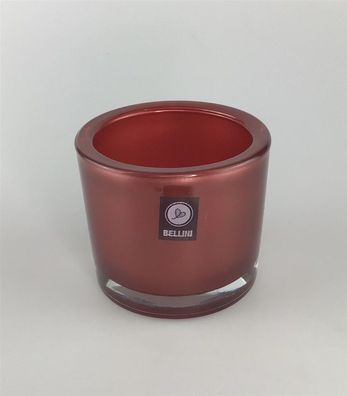 Bellini Teelicht Marit rund 9cm metallic rot
