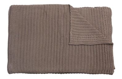Kaheku Wolldecke Marini taupe 130 cm x 170 cm 
 111008111