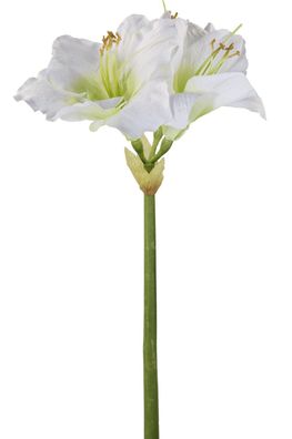 Fink Amaryllis, Kunstblume, Kunstfasern, weiß, L. 49 cm, B. 15 cm, H. 1 cm 183273