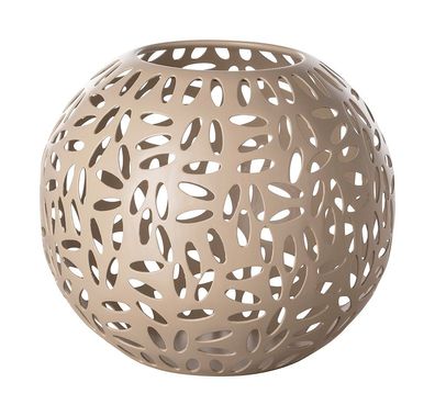 Fink DARIA, Windlicht, Eisen pulverbeschichtet, matt, taupe, L. 17 cm, B. 17 cm,
