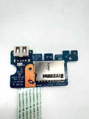 HP Notebook 250 G5 I/O Board USB SD-Kartenleser LS-D702P