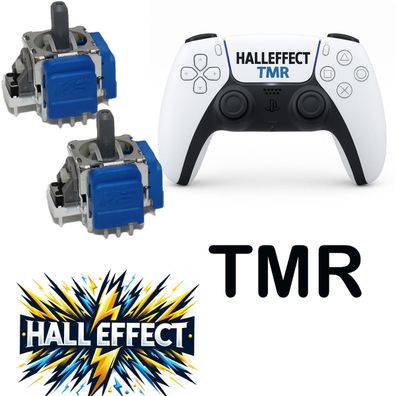 DualSense Wireless-Controller weiss Sony + Hall Effekt TMR Blau Analog Sticks