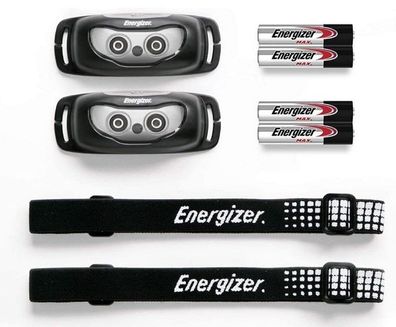 Energizer Stirnlampe LED Universal Plus Kopflampe 2 Stück