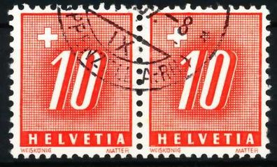 Schweiz PORTO Nr 55z gestempelt WAAGR PAAR X631E6A