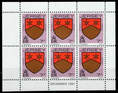 JERSEY Heftchenblatt Nr HB 0-27 DEZ81 postfrisch X6BE77A