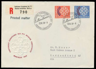 Schweiz 1959 Nr 681-682 BRIEF FDC X7B24F2