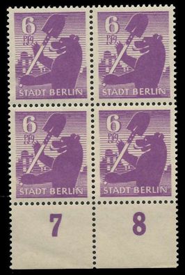 SBZ BERL. Brandenb. Nr 2Aawbz postfrisch Viererblock UR X81033A