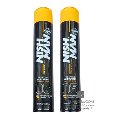 NishMan/Hair Spray 05 "Ultra Strong Hold" 2x400ml/Haarstyling/Haarpflege