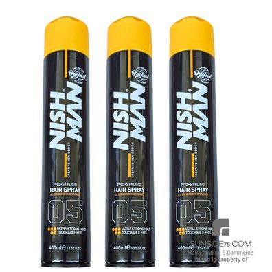 NishMan/Hair Spray 05 "Ultra Strong Hold" 3x400ml/Haarstyling/Haarpflege