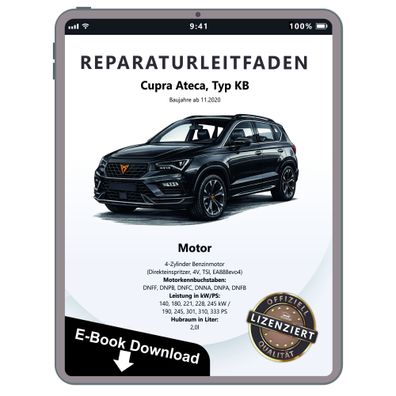 Cupra Ateca KB ab 2020 4-Zyl. Benzinmotor 190-333 PS Reparaturanleitung eBook