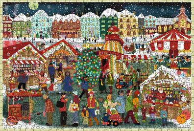 Weihnachtsmarkt - Holzpuzzle