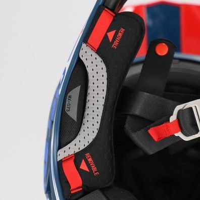 Acerbis MX- Enduro Helm Airstrike-X - Weiß/Blau/Rot - S